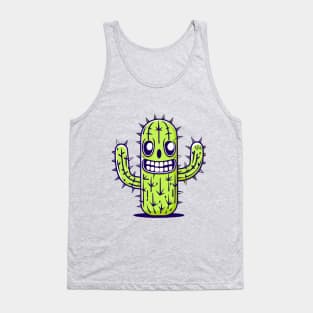 Creepy Cactus of cartoon Tank Top